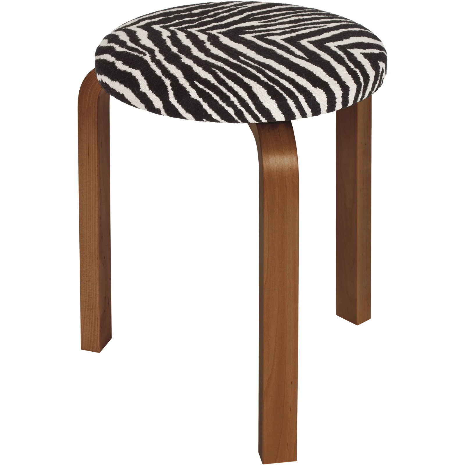 60 Hocker, Walnussfarben Gebeizt / Zebra