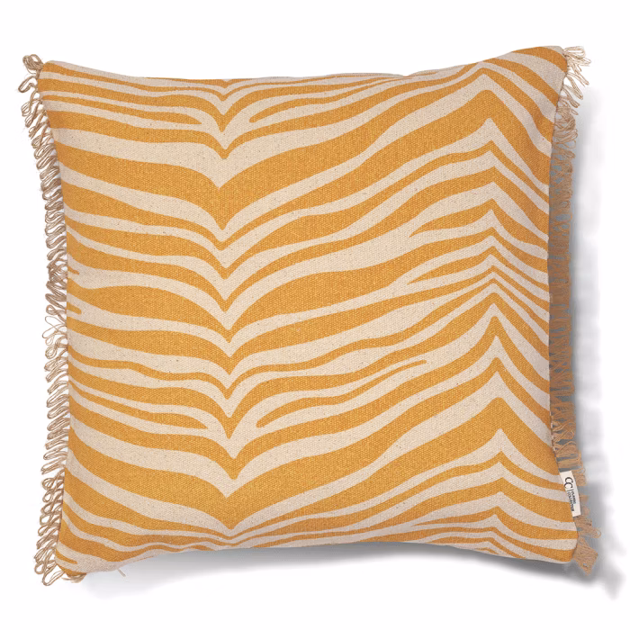 Zebra Kissen 50x50 cm, Gelb