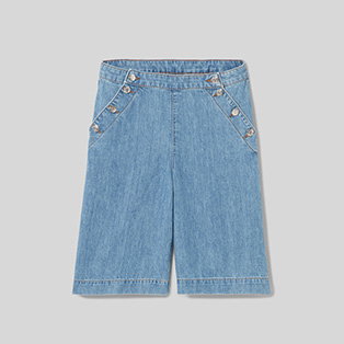 Short à pont denim