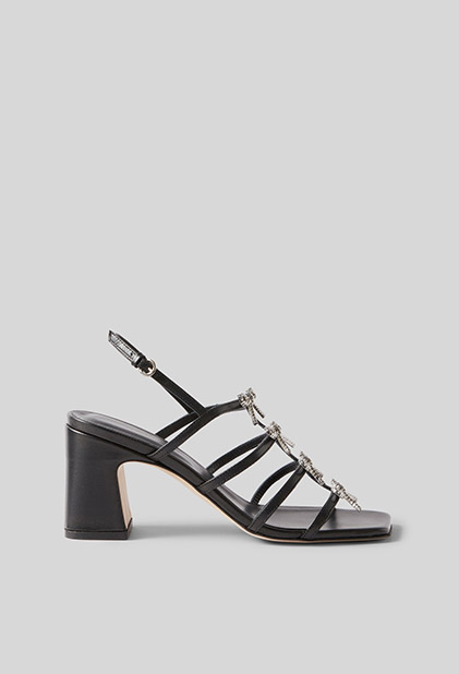 Sandales à talon Bijoux et cuir