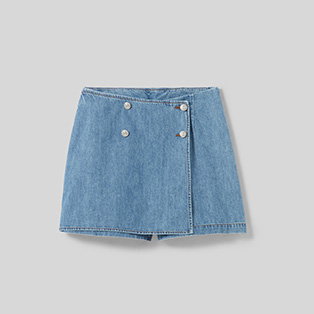 Jupe short denim