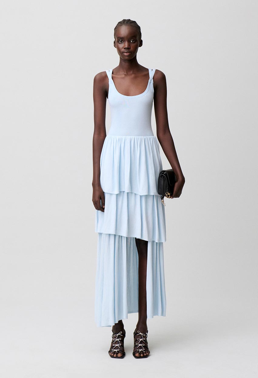 Robe longue maille