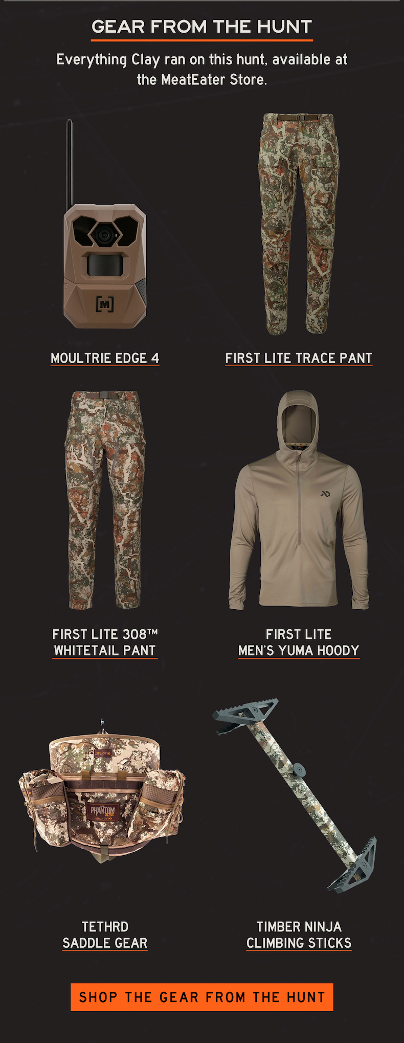 Gear from the hunt