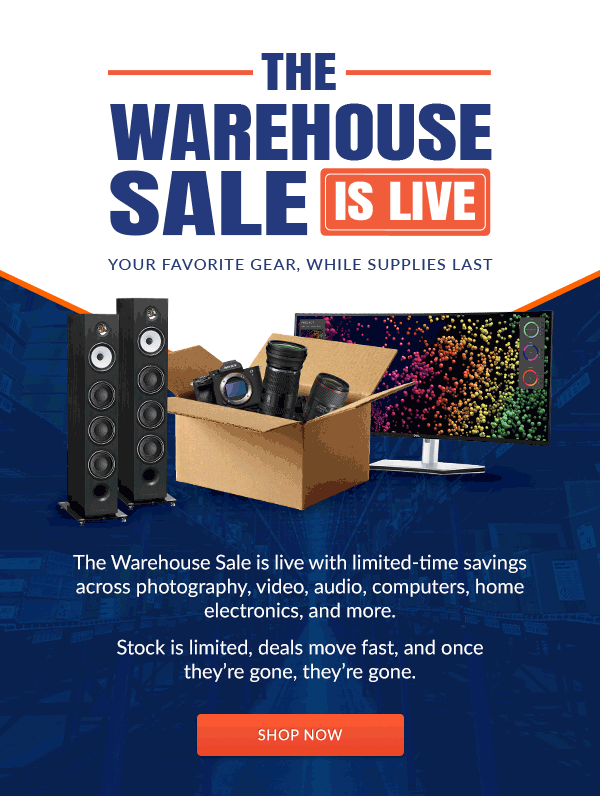 THE WAREHOUSE SALE IS LIVE