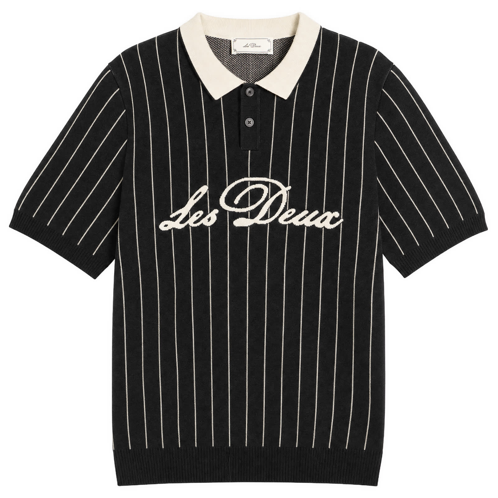 Les Deux Pinstripe Knitted Polo
