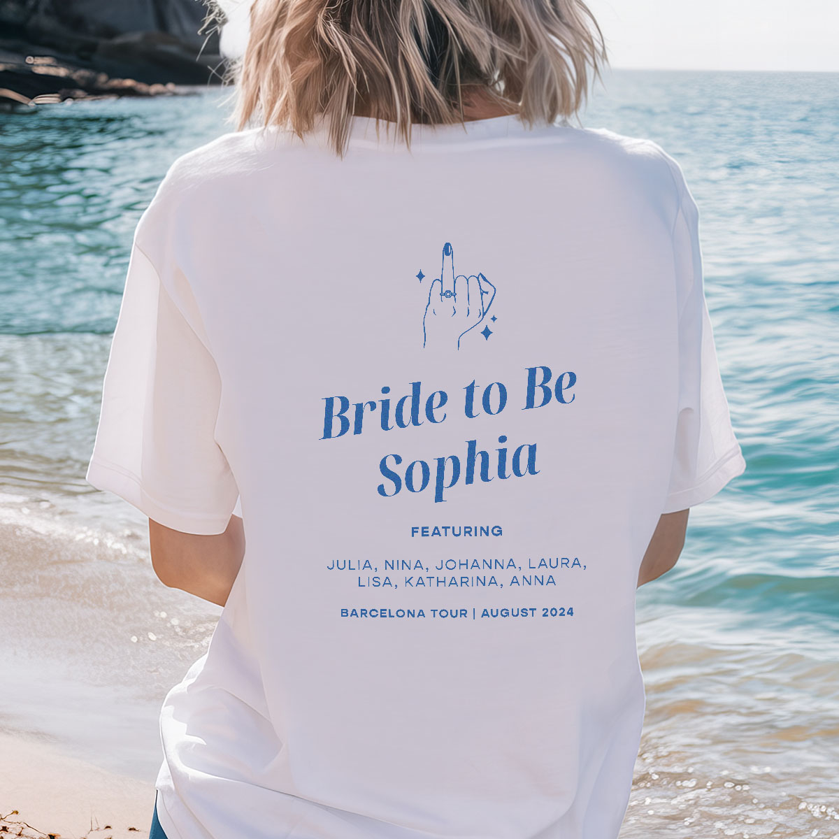 Image of Personalisierbares Braut T-Shirt mit Symbol und Text