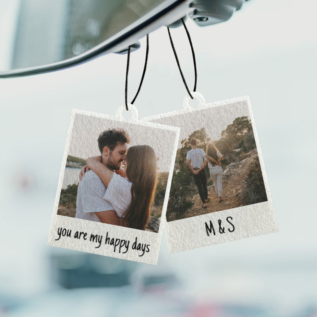 Image of Personalisierbarer Duftbaum 2er Set im Polaroid-Look