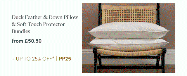 Duck Feather & Down Pillow & Soft Touch Protector Bundles