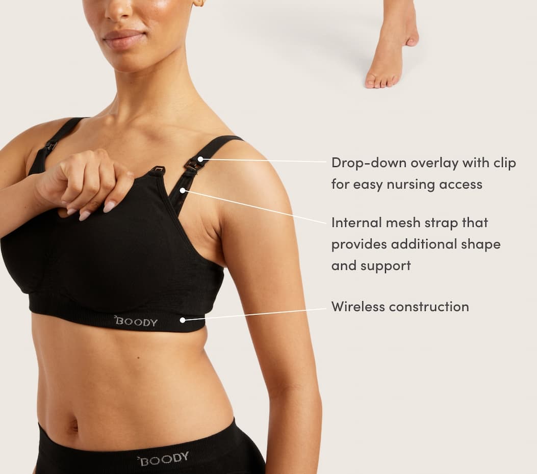 Wireless Maternity Bra in Black & USPs