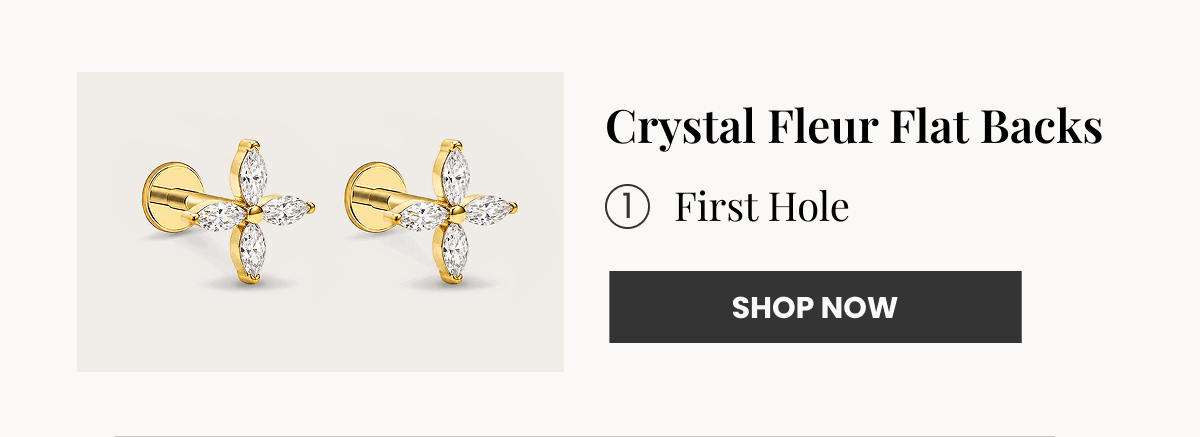 Crystal Fleur Flat Backs First Hole (SHOP NOW)