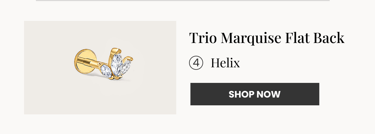 Trio Marquise Flat Back Helix (SHOP NOW)