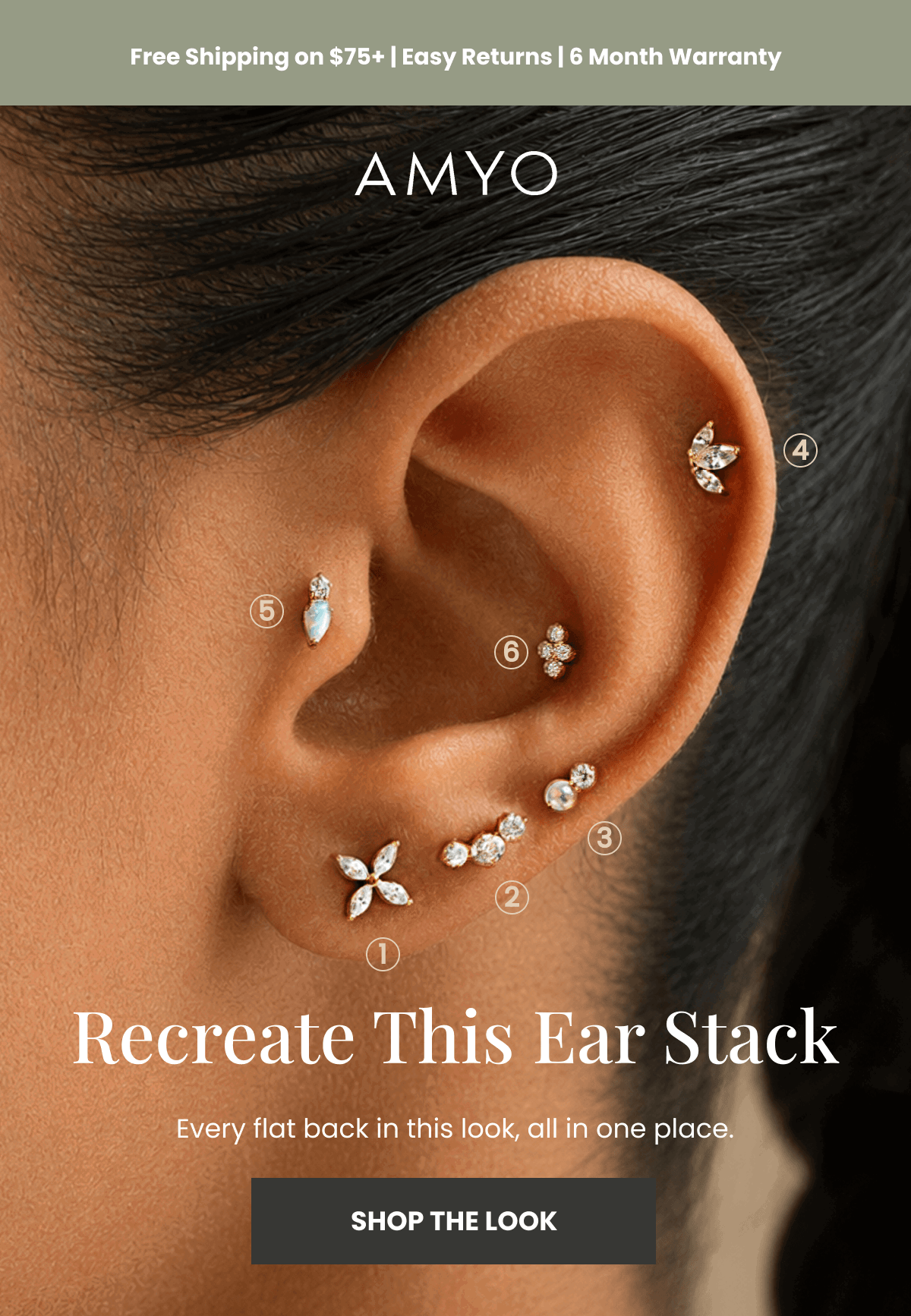 Recreate This Ear Stack Every flat back in this look, all in one place. (shop the look) 