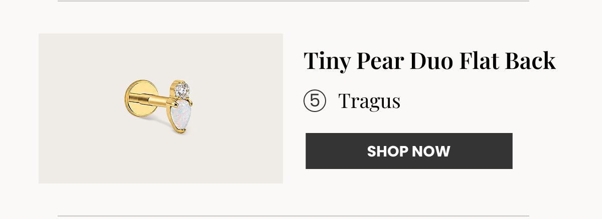 Tiny Pear Duo Flat Back  Tragus (SHOP NOW)