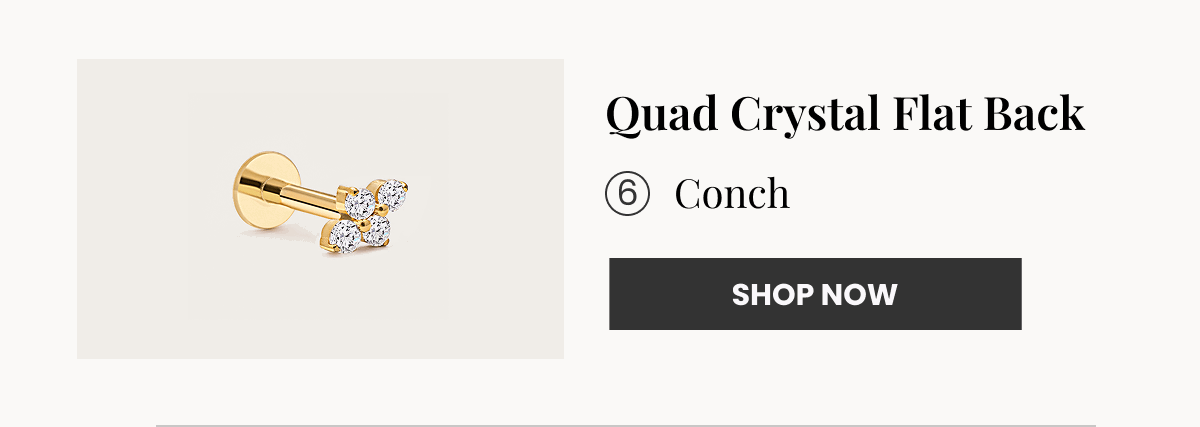 Quad Crystal Flat Back Conch (SHOP NOW)