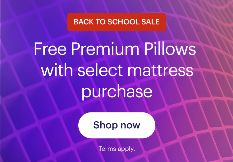 Free Premium Pillows  with select mattress purchase