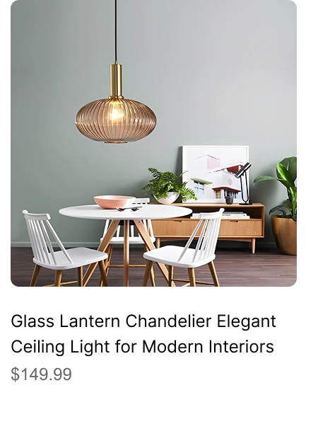 Glass Lantern Chandelier Elegant Ceiling Light for Modern Interiors
