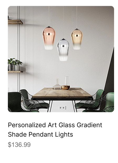 Personalized Art Glass Gradient Shade Pendant Lights