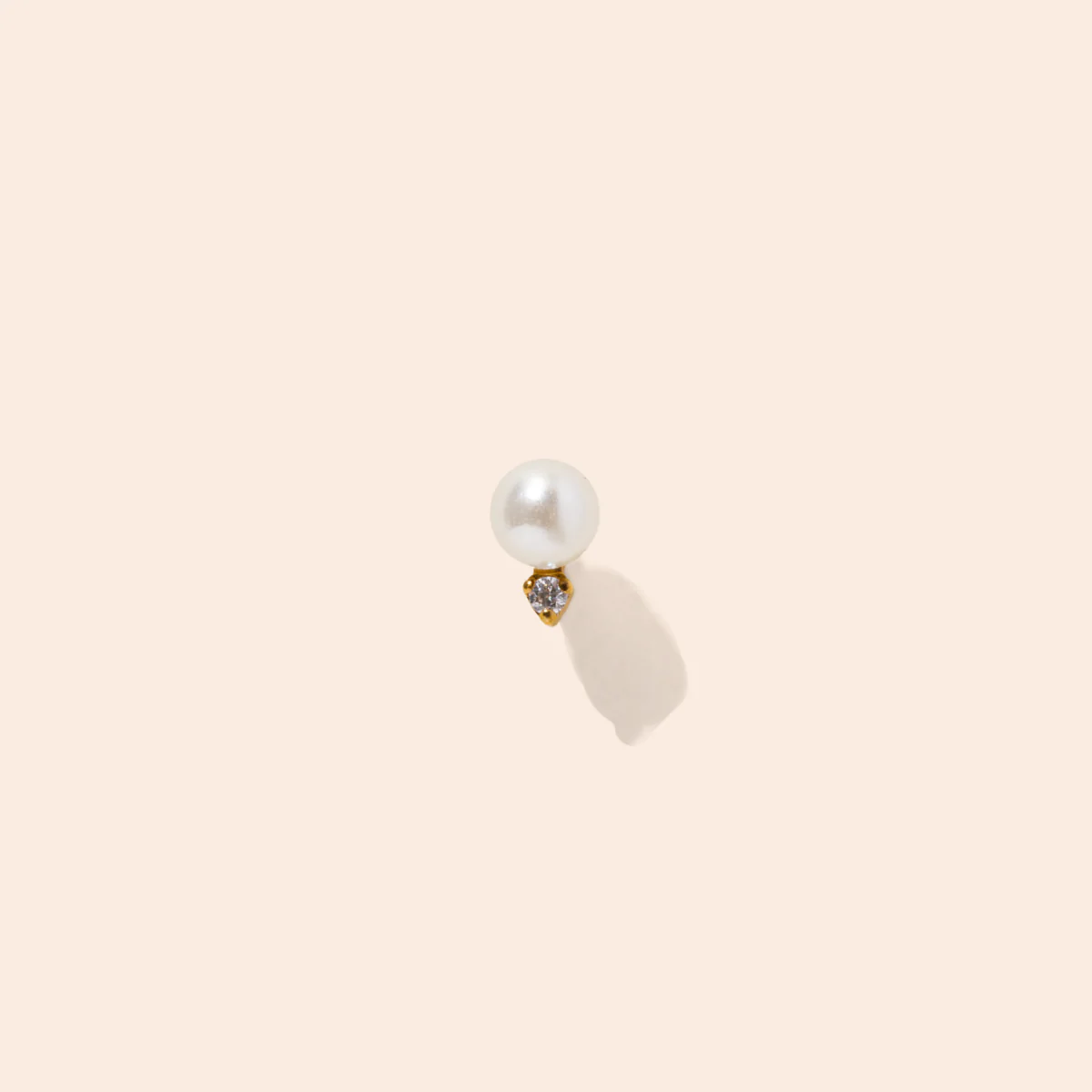 Image of Single Nano Coco Pearl Flat Back Stud