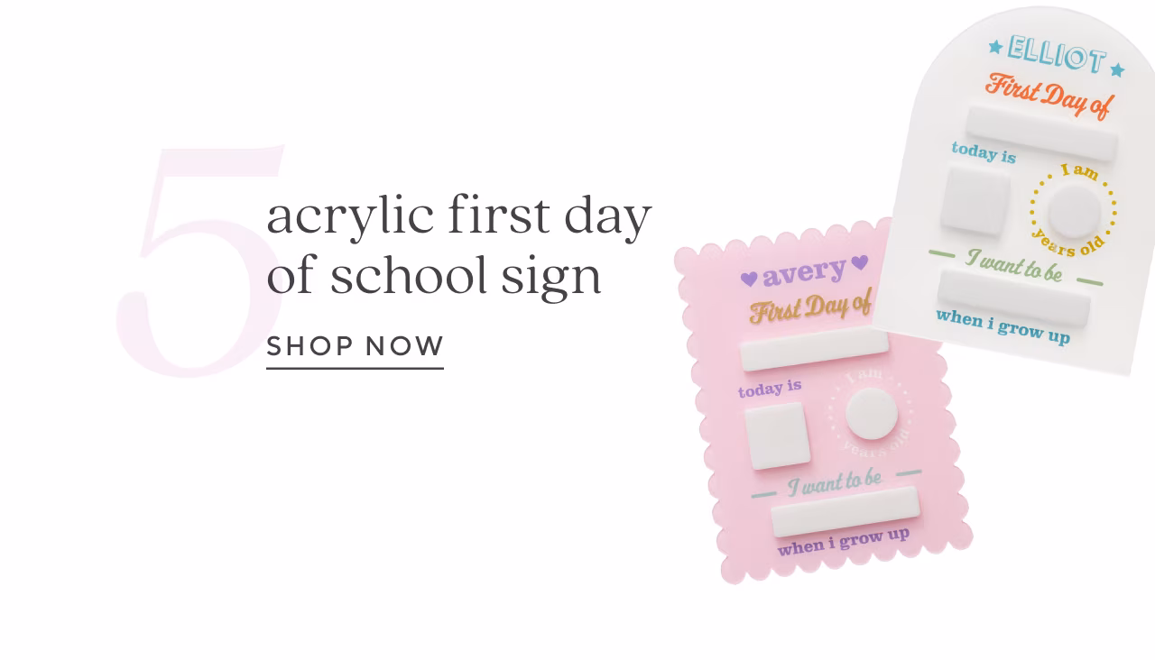 acrylic first day of school sign