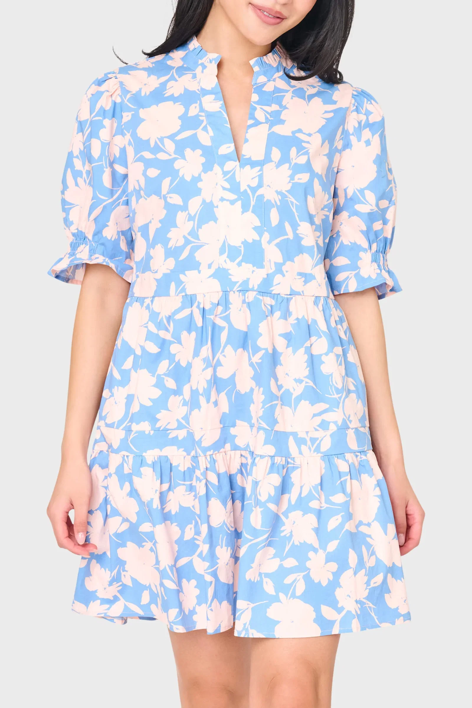 Image of Puff Elbow Sleeve Decked Out Day Dress