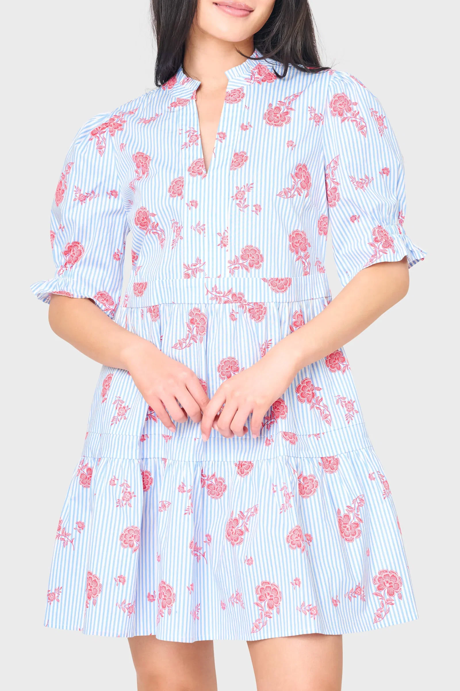 Image of Puff Elbow Sleeve Decked Out Day Dress