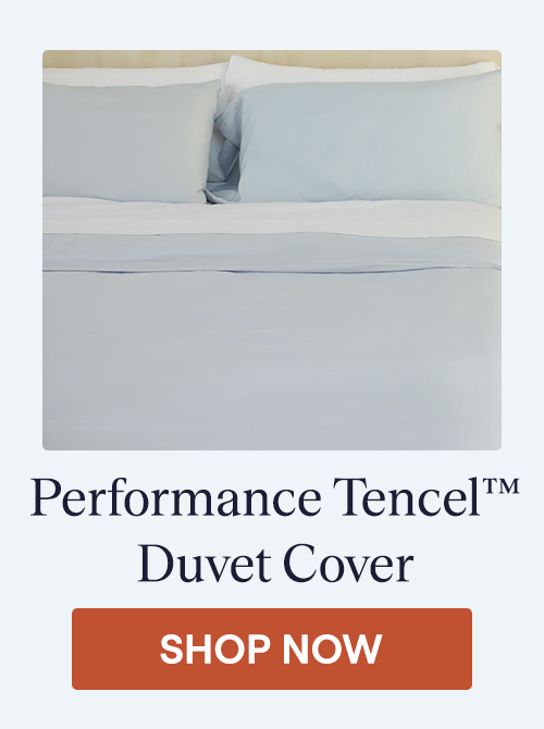 The Alice Performance TENCEL Duvet Cover on a bed