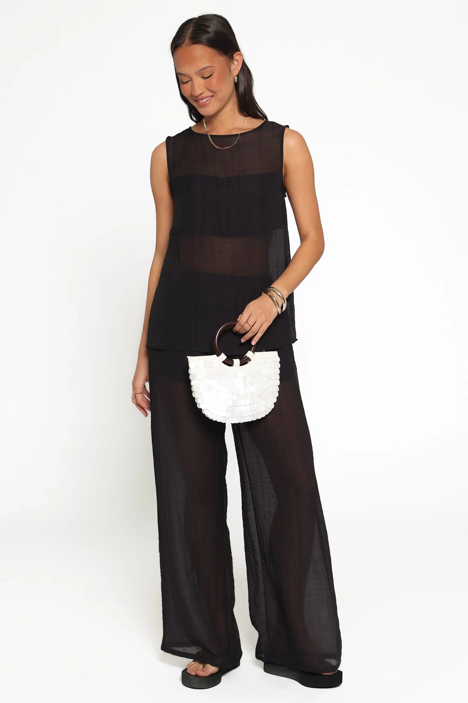 Image of Vayla Sheer Pant - Black