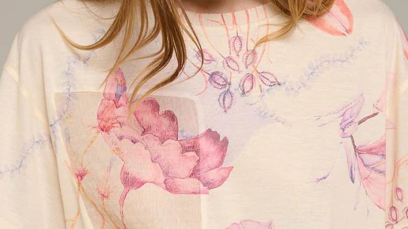 Tee-shirt imprimé grosses fleurs