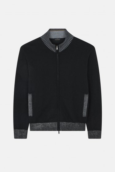 PURE WOOL FULL ZIP SWEATER