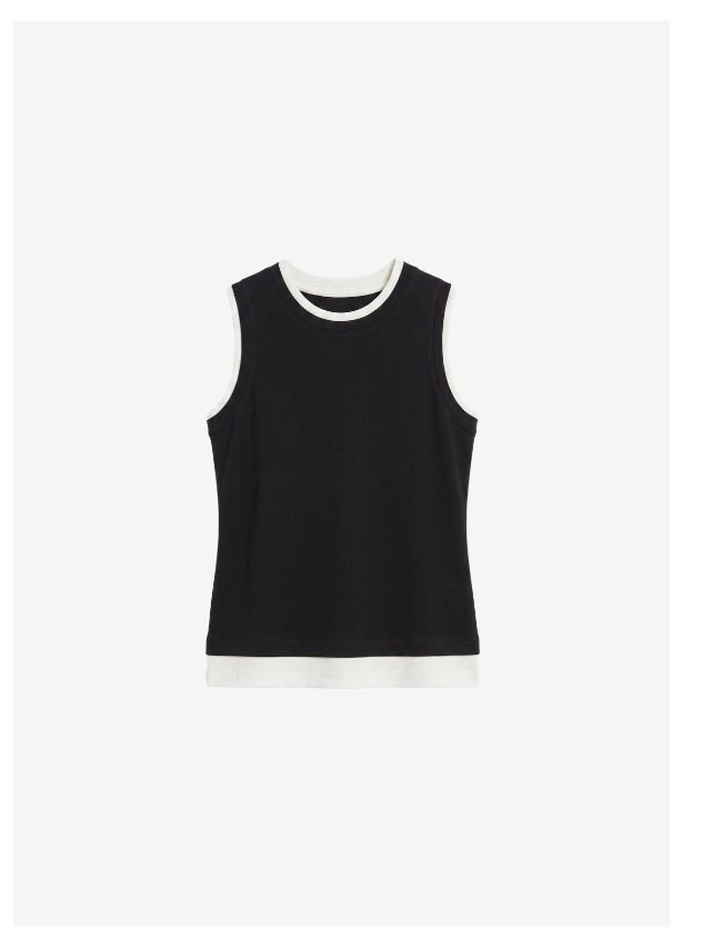 Veronica Layered Tank | Black Beauty
