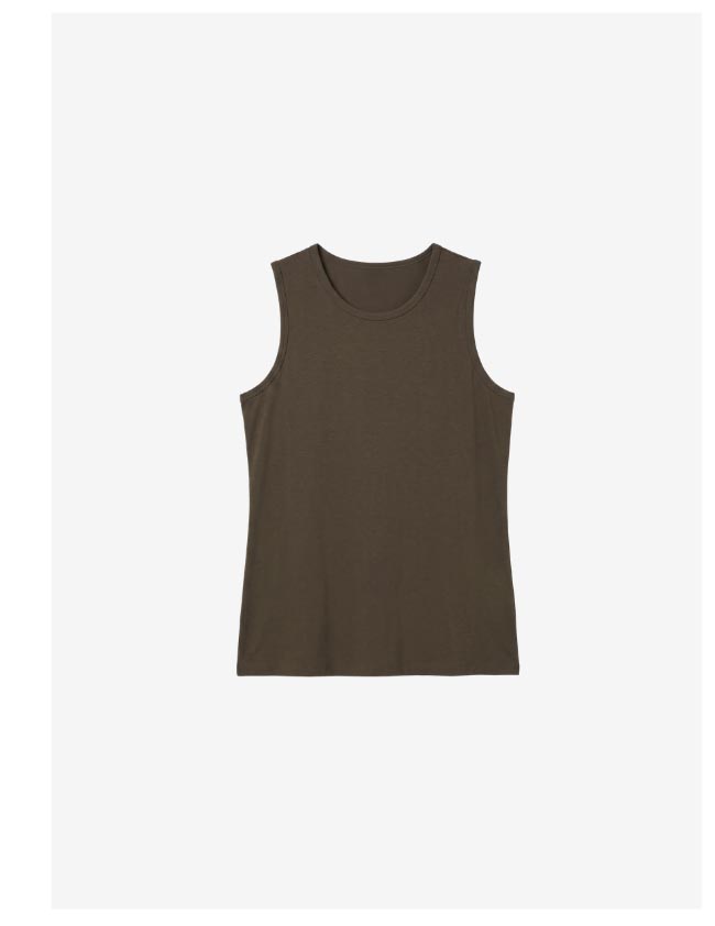 Ribbed Crew-Neck Tank | Grape Leaf