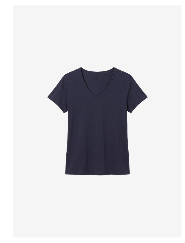 V-Neck Short Sleeve Tee | Navy