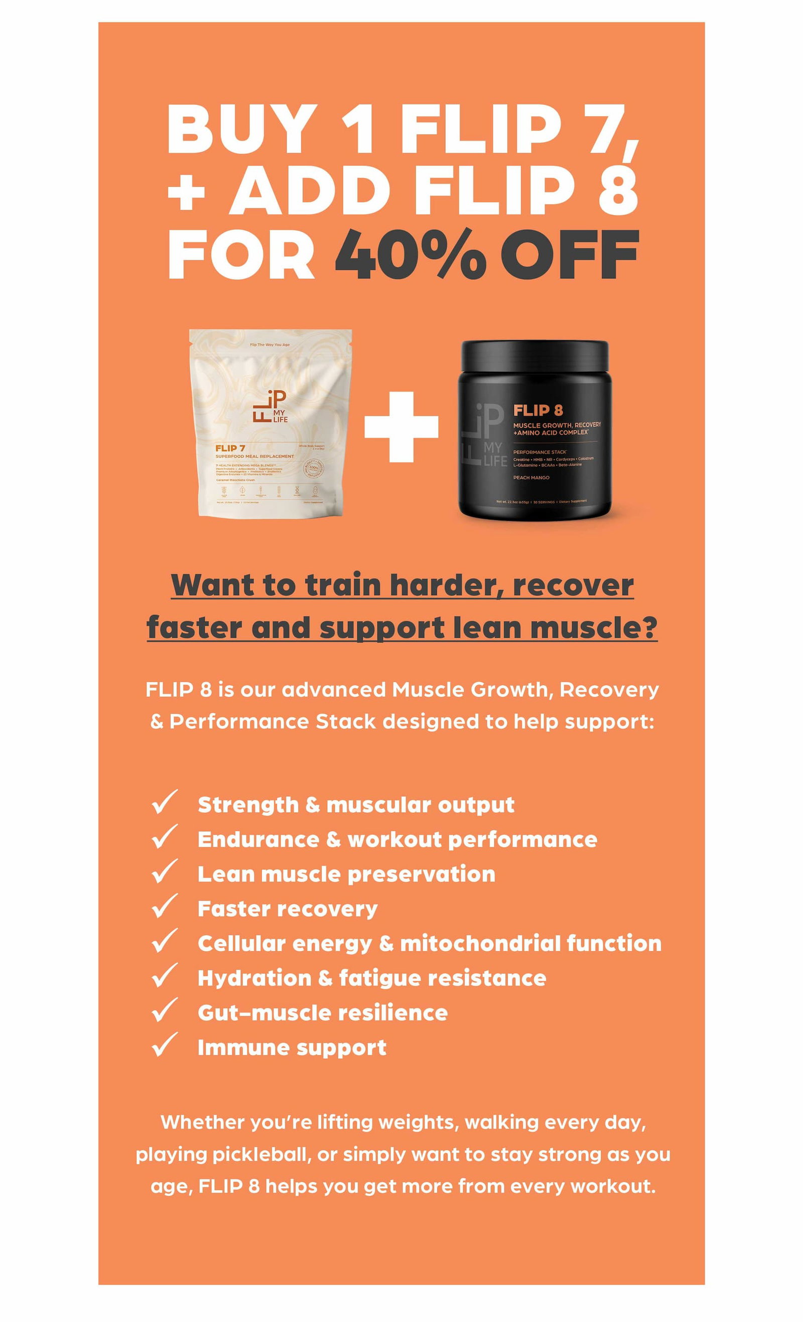 Buy 1 FLIP 7, Add FLIP 8 For 40% OFF