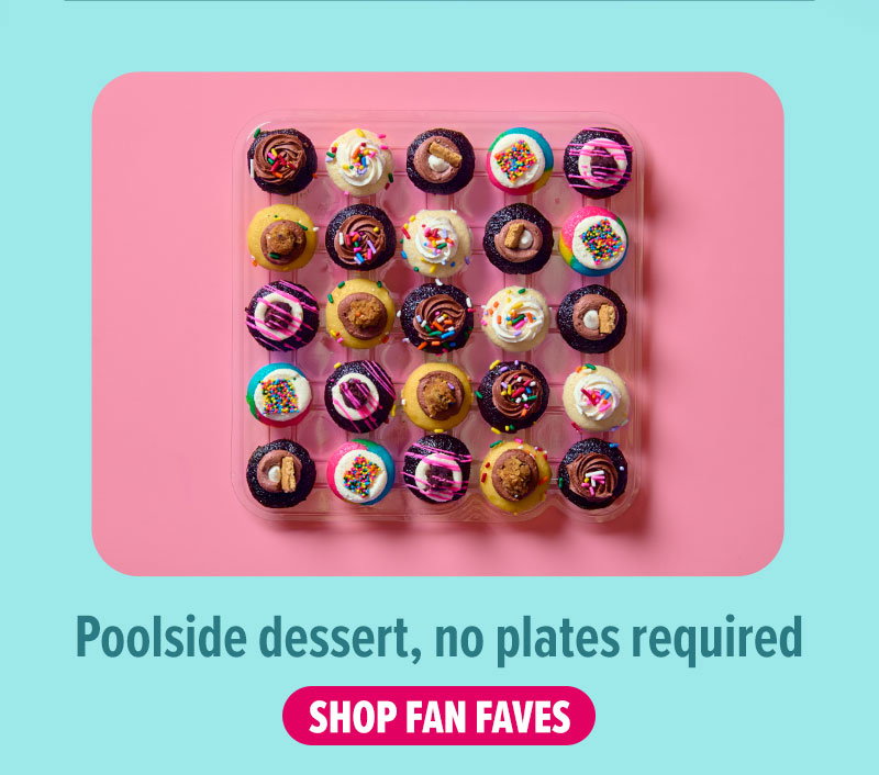 Poolside dessert, no plates required! Shop fan faves cupcakes.