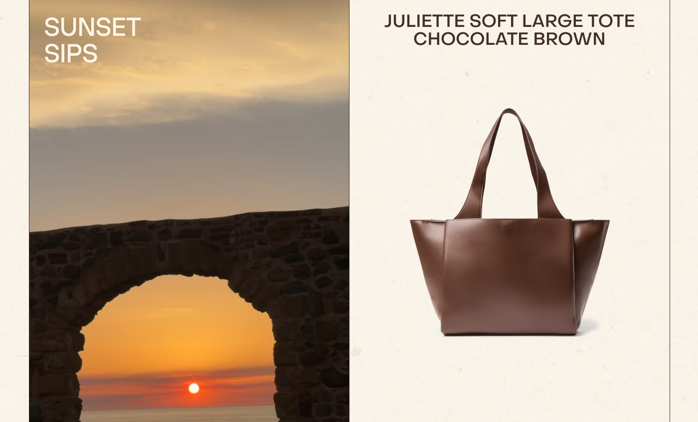 Juliette Soft Large Tote Chocolate Brown