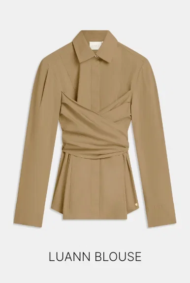 JV-LUANN fitted blouse - khaki