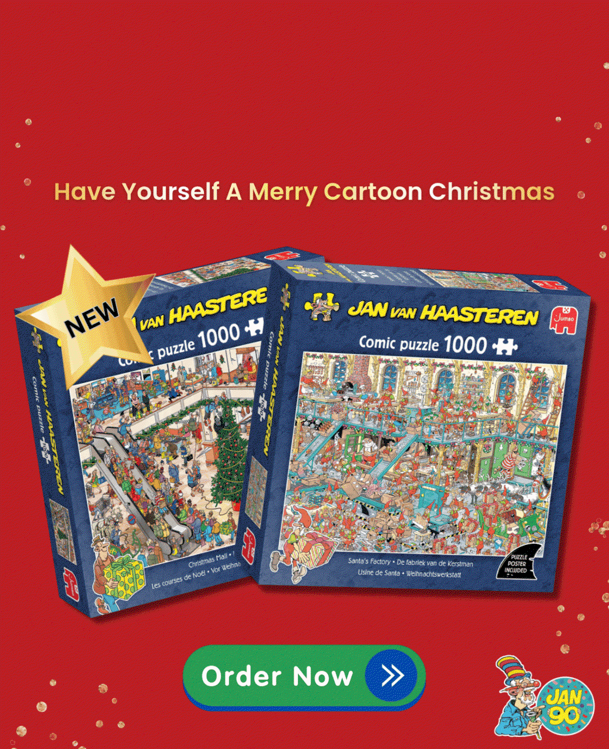 Two Brand New Jan Van Haasteren Puzzles Are Available to Pre-order - Have yourself a merry cartoon Christmas