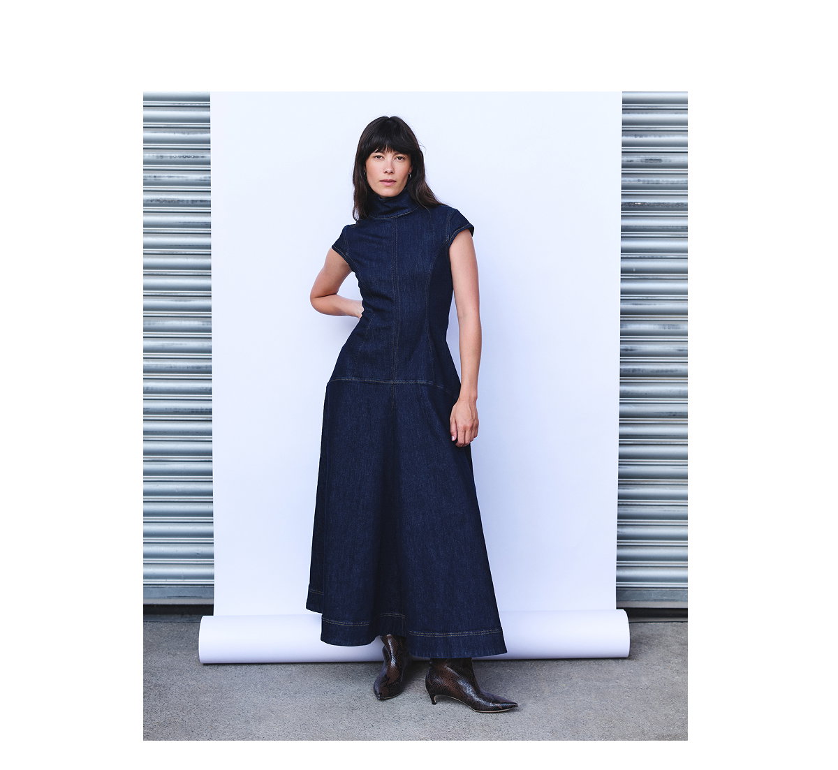 MONROE DENIM MAXI DRESS