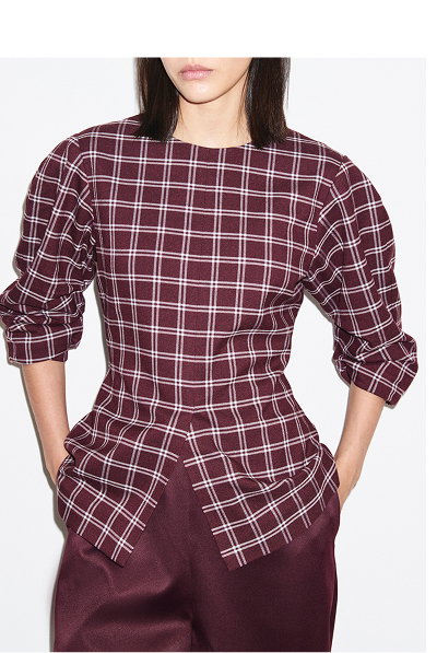 JANEY RUCHED SLEEVE TOP