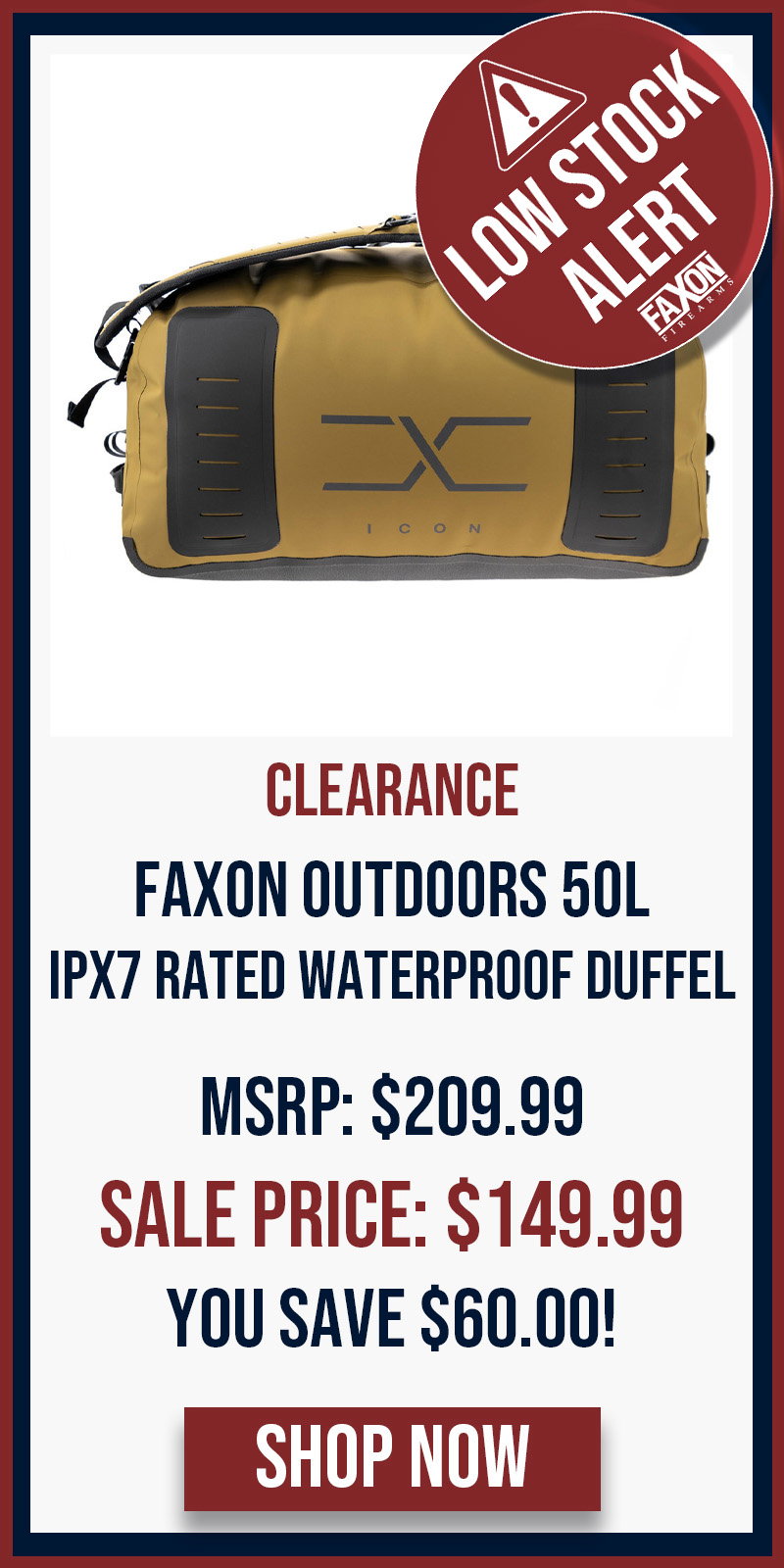 Faxon Outdoors ICON 50L - Waterproof Duffel