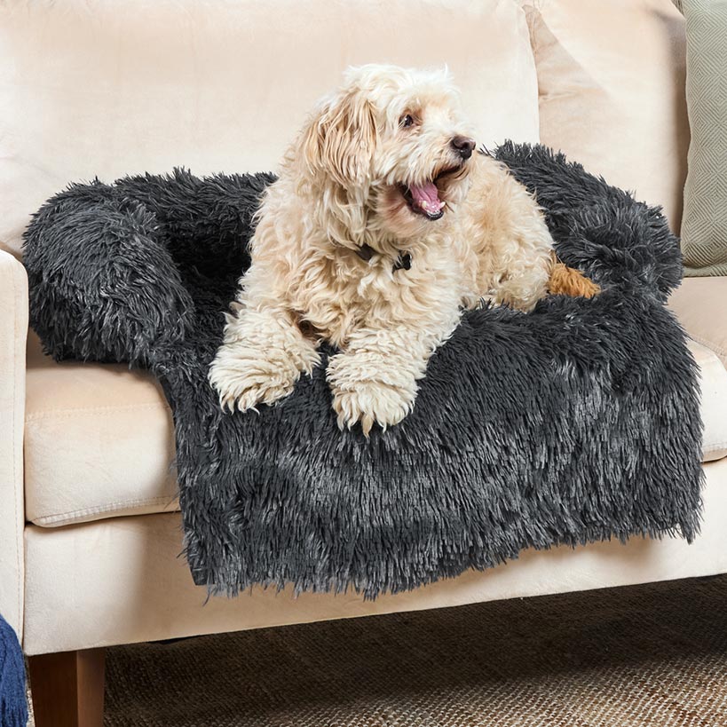 Image of Bolster Calming Dog Bed – Protective Sofa Cover