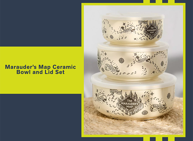 Marauder's Map Ceramic Bowl and Lid Set