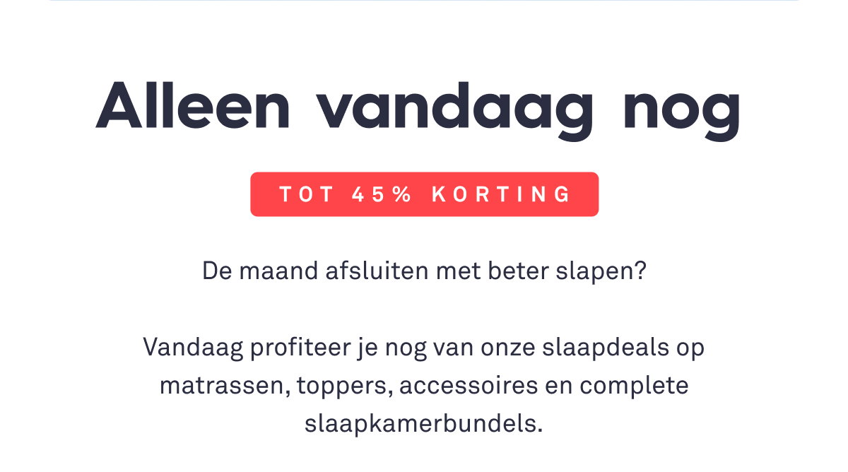 Alleen vandaag nog