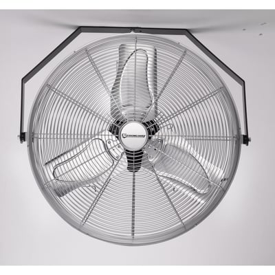 Strongway Wall-Mount Workstation Fan, 24in., 8800 CFM, Direct Drive Motor, 2-Speed Control, High-Velocity Airflow, Steel Construction