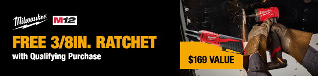 Milwaukee Free 3/8in. Ratchet with qualifying purchase, $169 value
