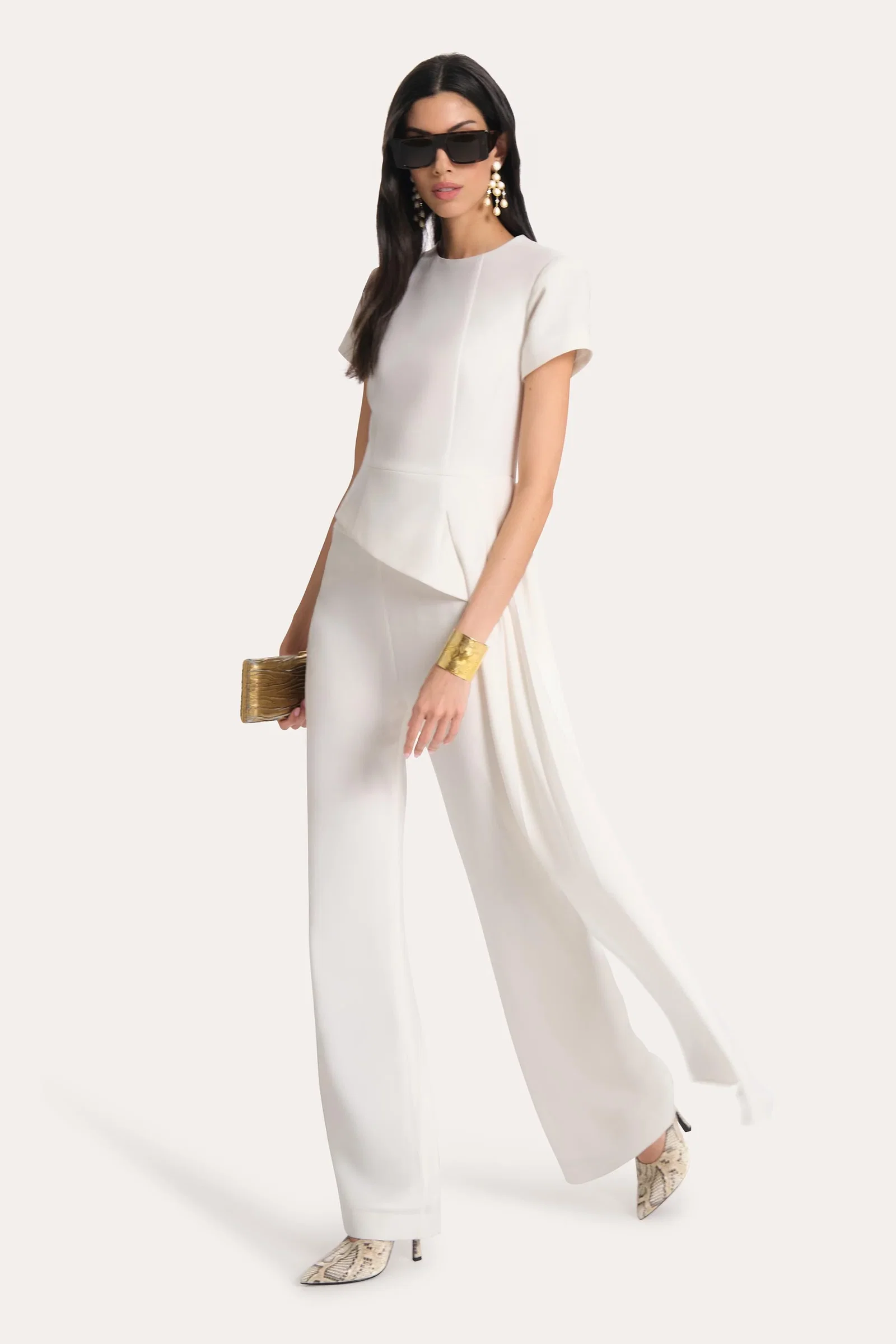 Image of Olivia Fluid Crepe Slim Pant
