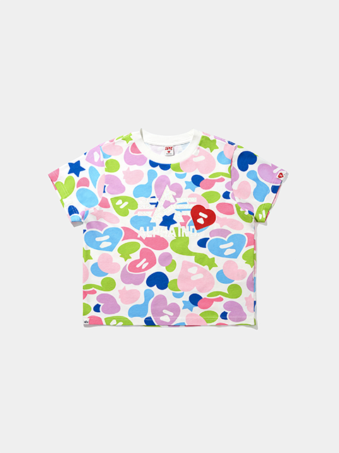apee x alpha women's colorful camo t-shirt