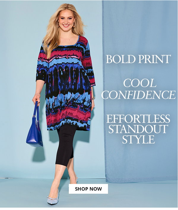 Bold print, cool confidence, effortless standout style