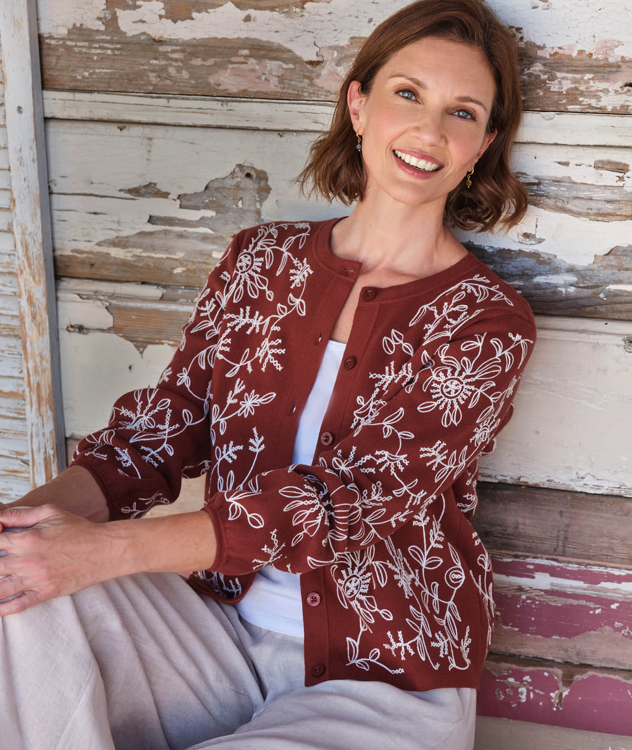 Knitted Summer Embroidered Jacket