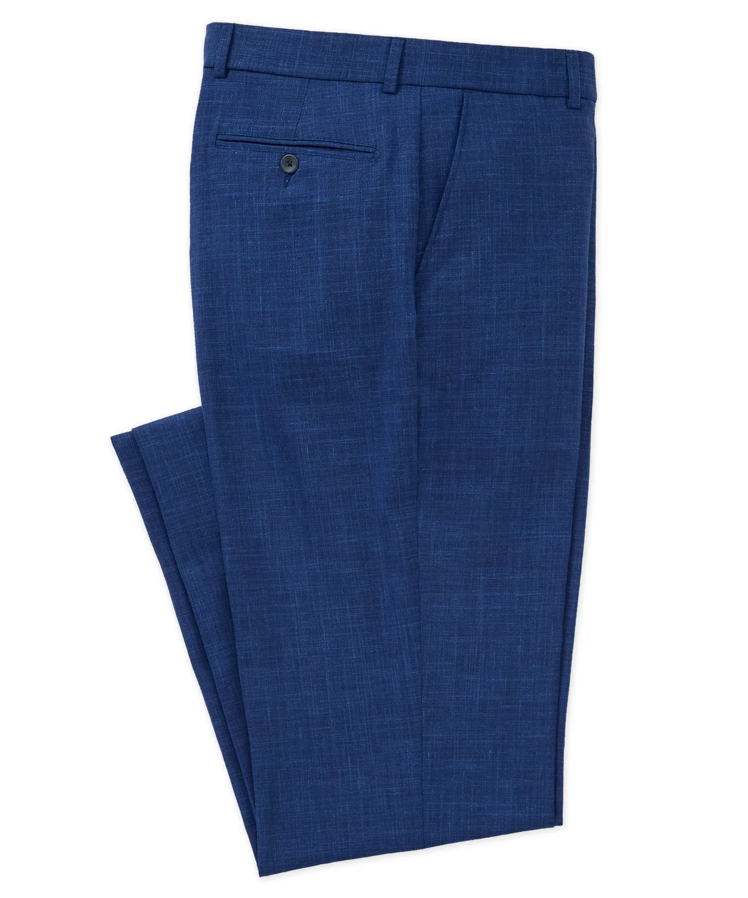 Westport Black Monaco Linen Blend Flat Front Pants